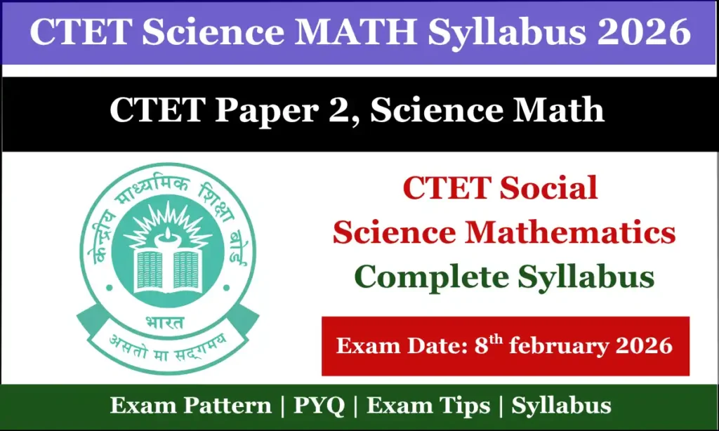 CTET Science Maths Syllabus 2026