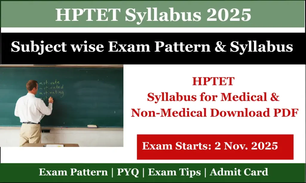 HPTET Syllabus & Exam Pattern 2025
