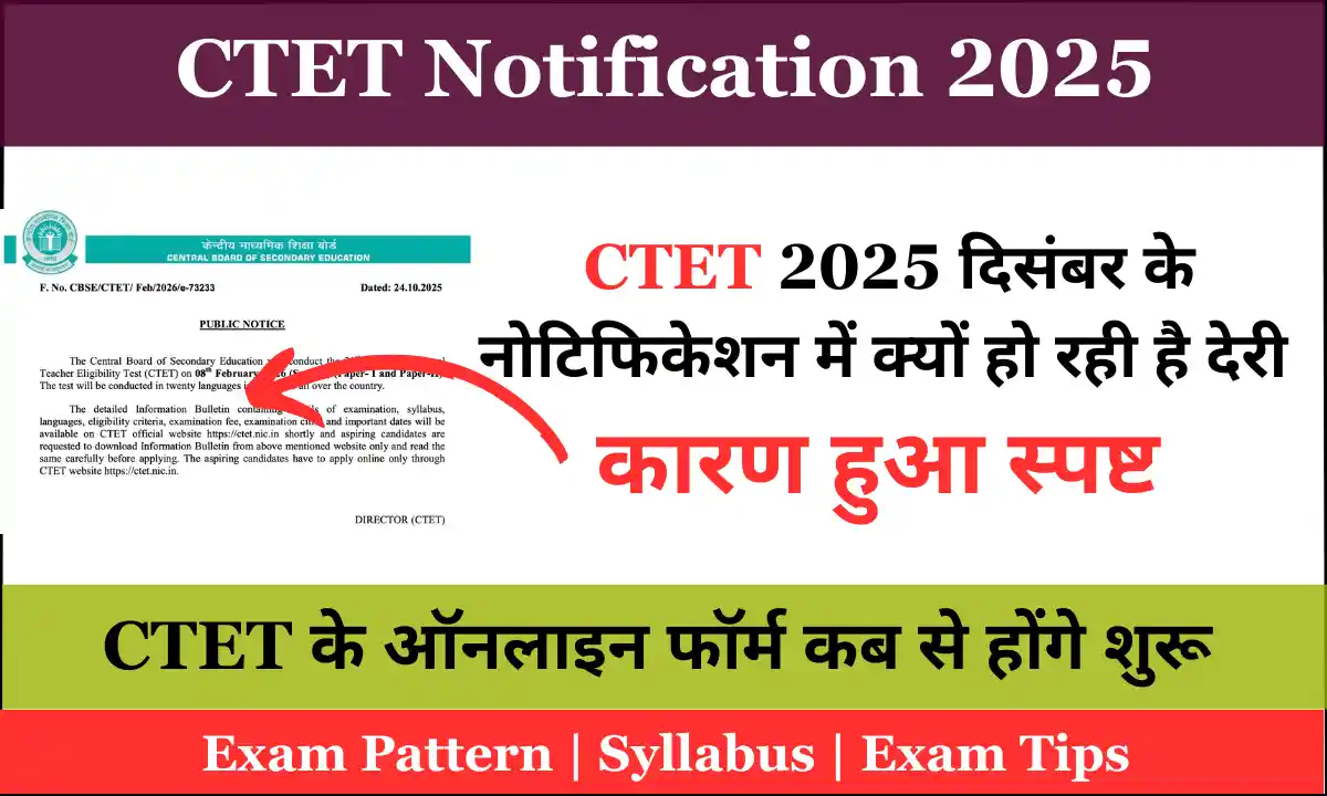 CTET Notification 2025 December