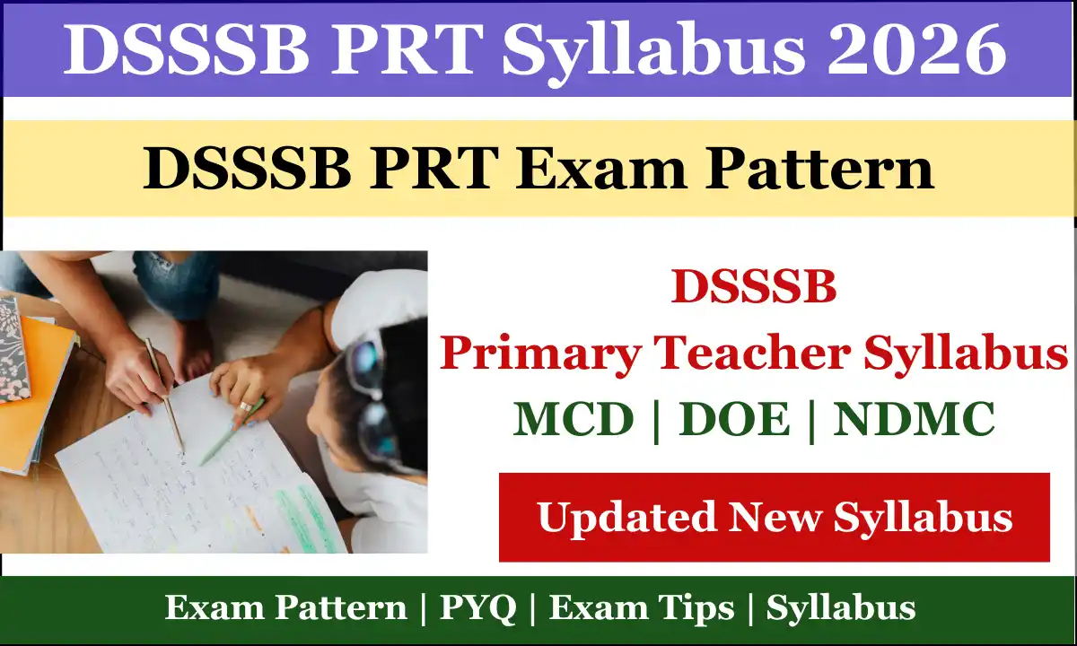 DSSSB PRT Syllabus 2025