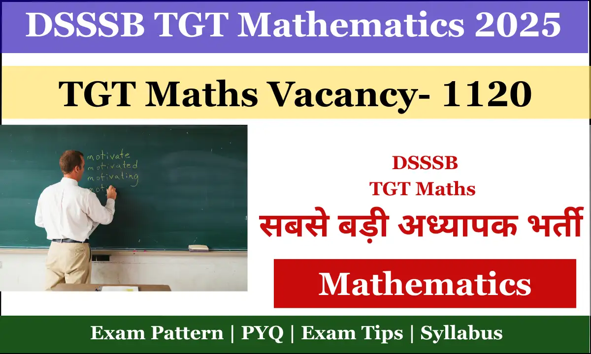 DSSSB TGT Mathematics Syllabus 2025