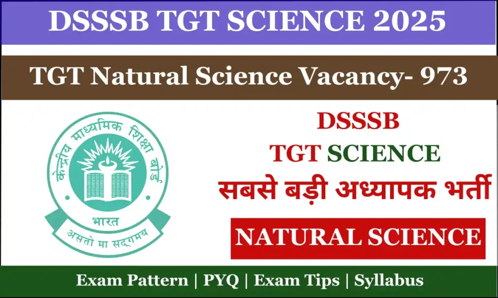 DSSSB TGT Natural Science Syllabus 2025
