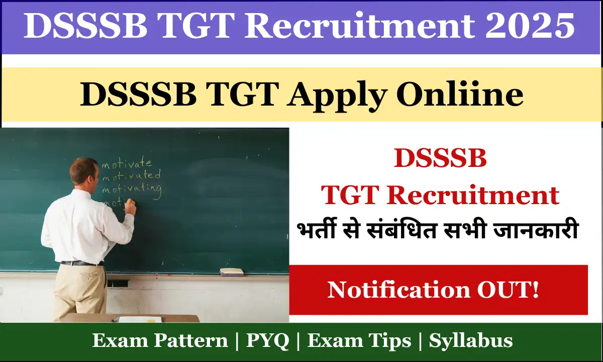 DSSSB TGT Recruitment 2025