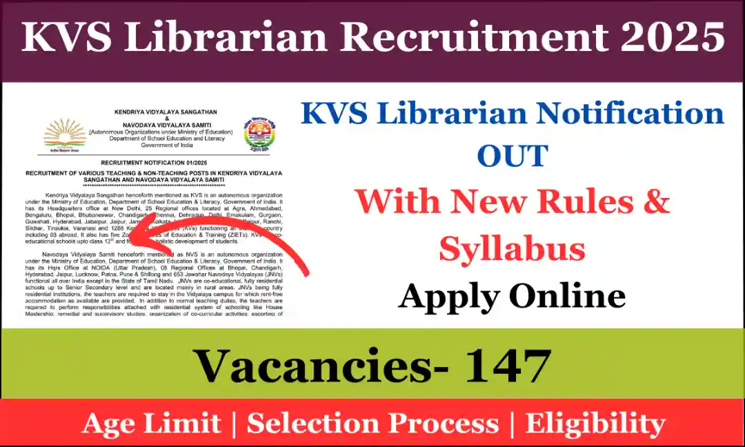 KVS Librarian Recruitment 2025