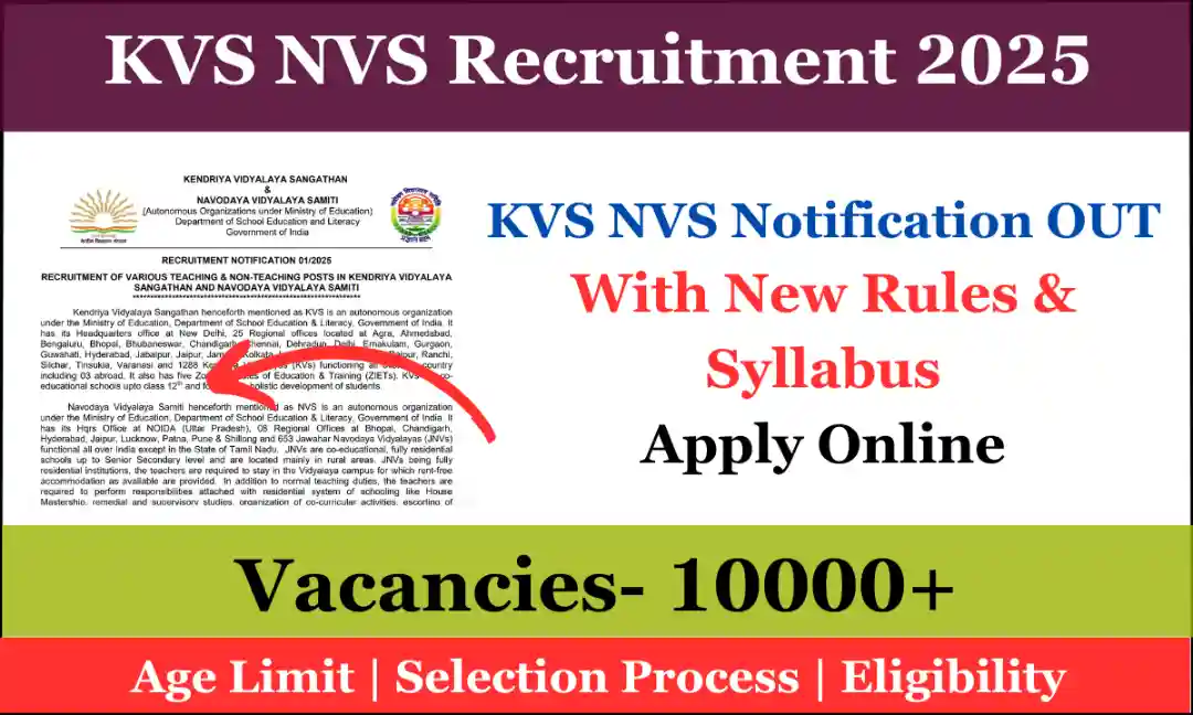 KVS NVS Recruitment 2025