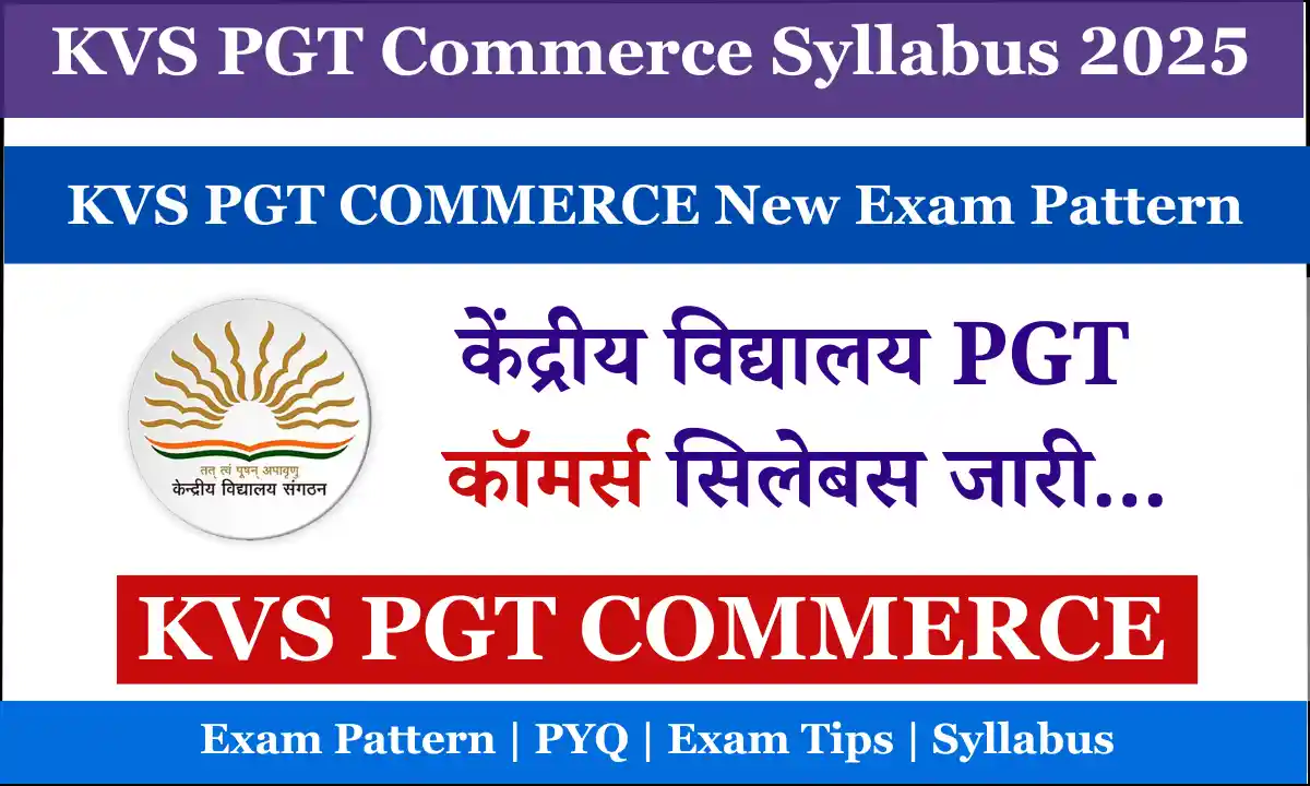 KVS PGT Commerce Syllabus 2025