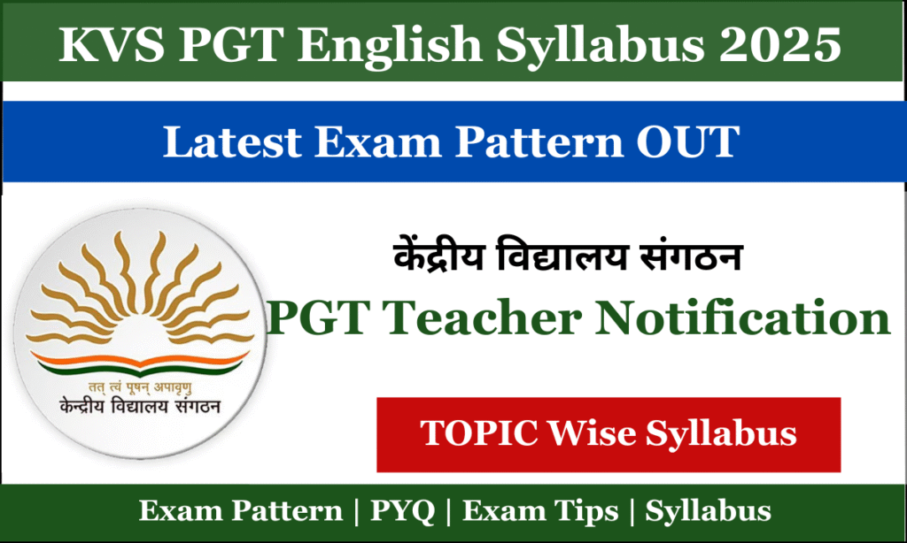 KVS PGT English Syllabus 2025