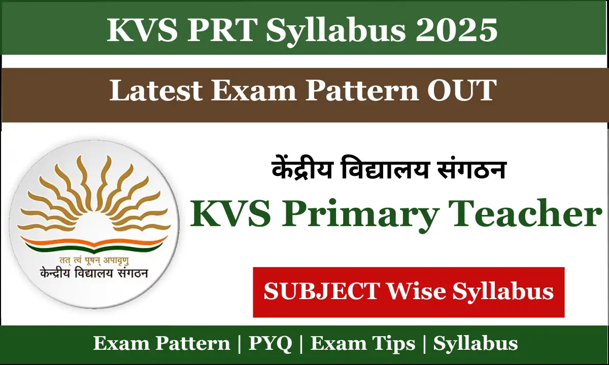 KVS PRT Syllabus 2025