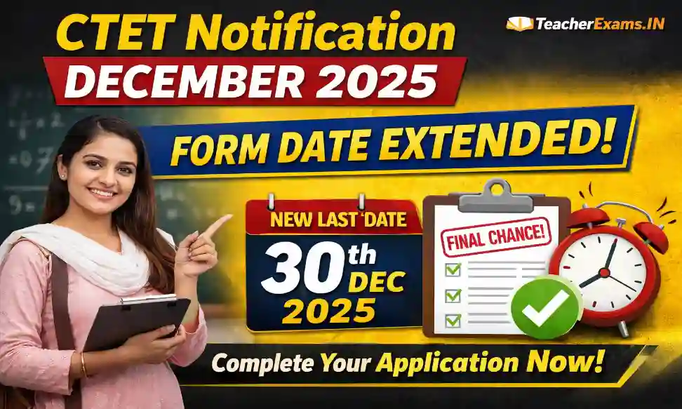CTET Online Form Date Extended
