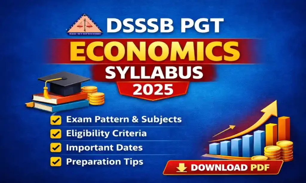 DSSSB PGT Economics Syllabus 2025