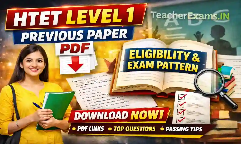 HTET Level 1 Previous Paper PDF