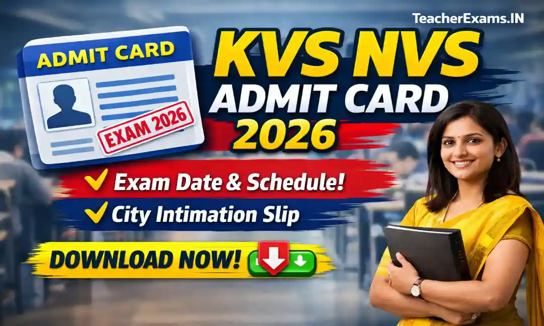 KVS NVS Admit Card 2026