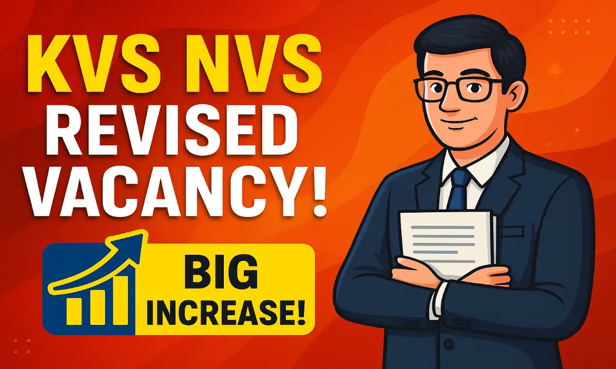 KVS NVS Recruitment Vacancy Revised