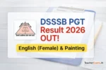 DSSSB PGT Result 2026 OUT