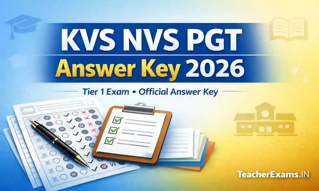 KVS NVS PGT Answer Key 2026