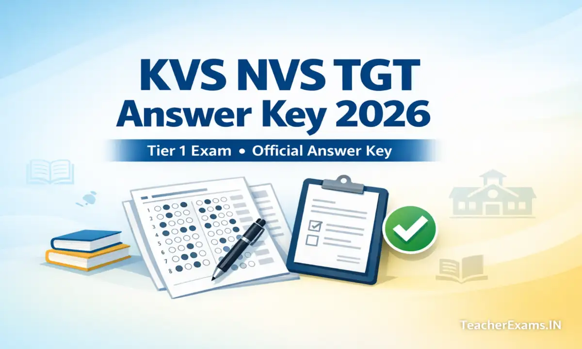 KVS NVS TGT Answer Key 2026