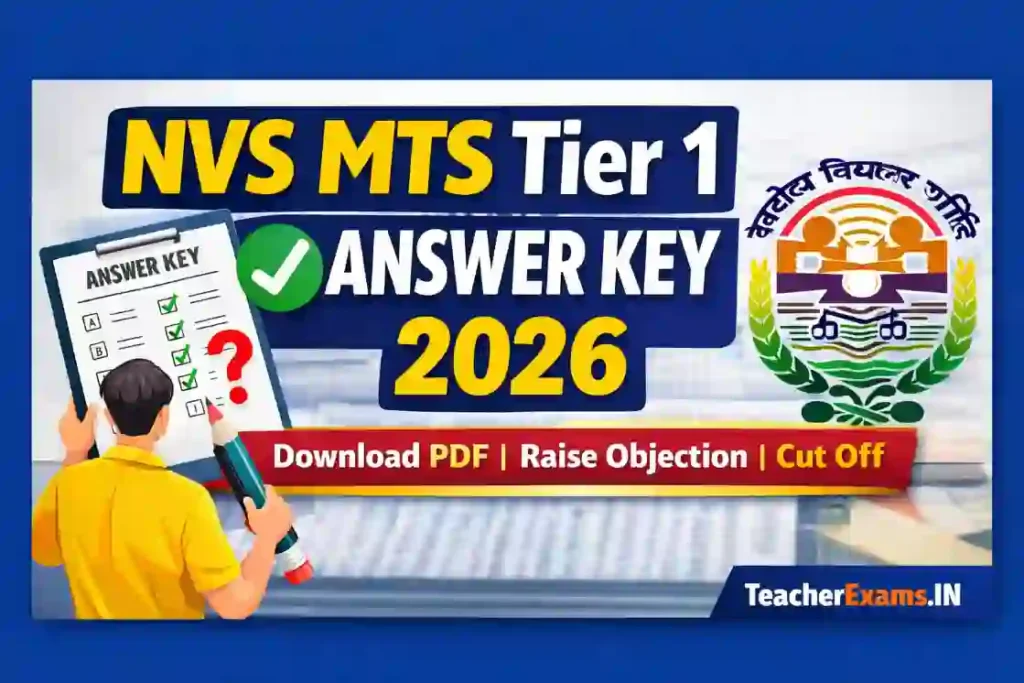 NVS MTS Tier 1 Answer Key 2026