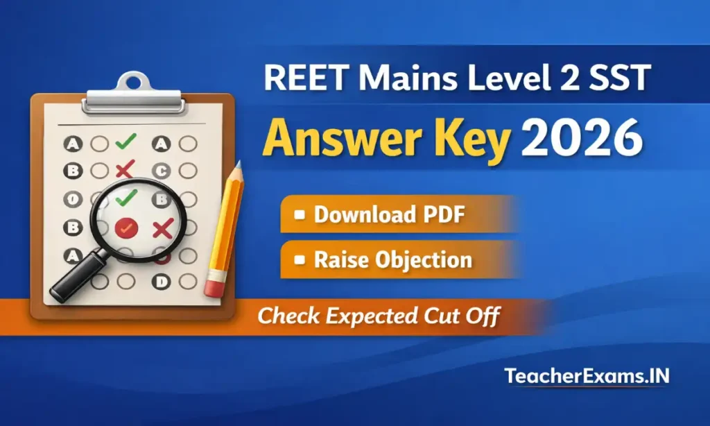 REET Mains Level 2 SST Answer Key 2026