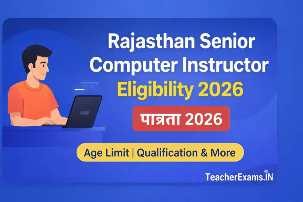 Rajasthan Senior Computer Instructor Eligibility